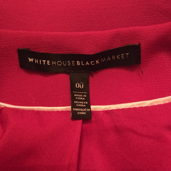 White House Black Market Vibrant Red Blazer Size 00 - Picture 4 of 10